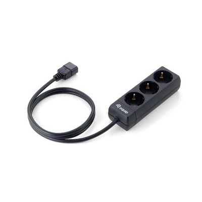 REGLETA 3 TOMAS NEGRA CONECTOR SFO (SAI)