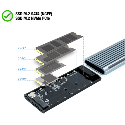 CAJA EXTERNA USB M.2 TOOQ TQE-2221G