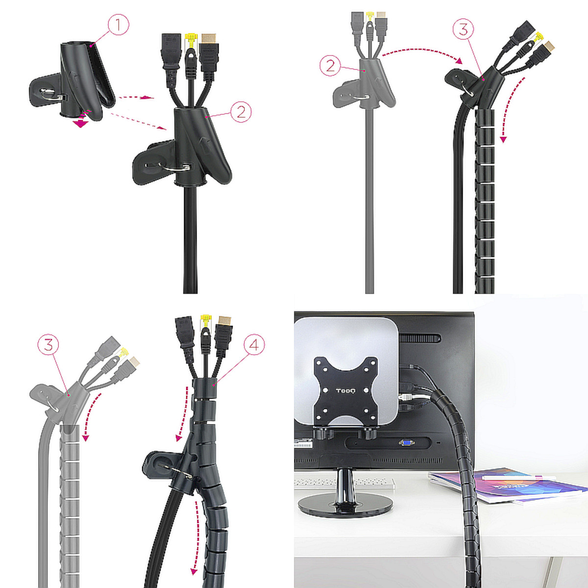 ESPIRAL ORGANIZA CABLES
