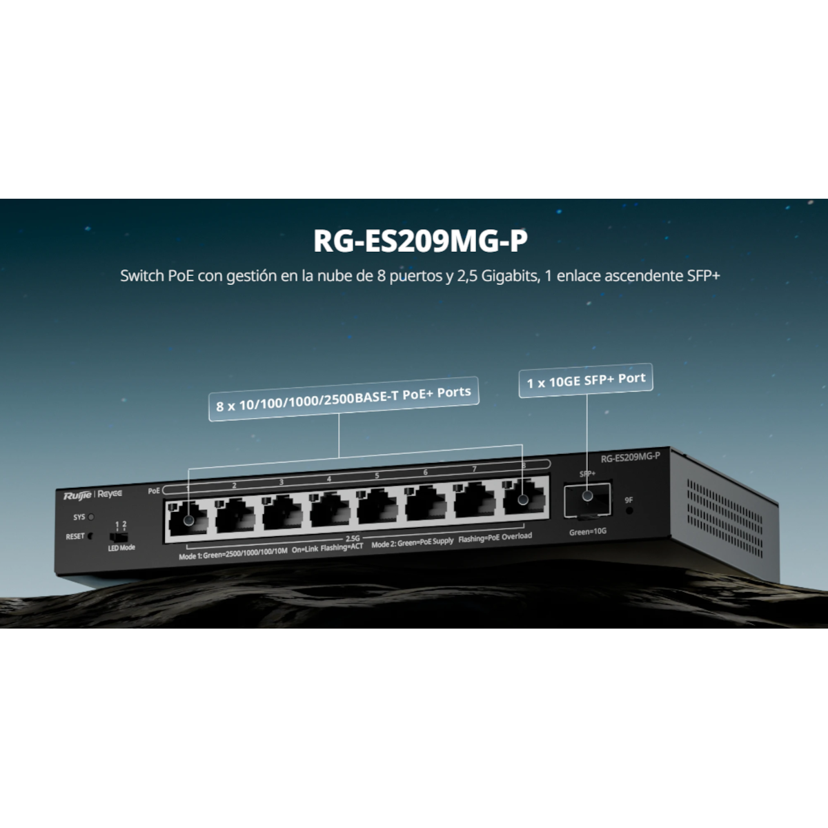 SWITCH REYEE RG-ES209MG-P